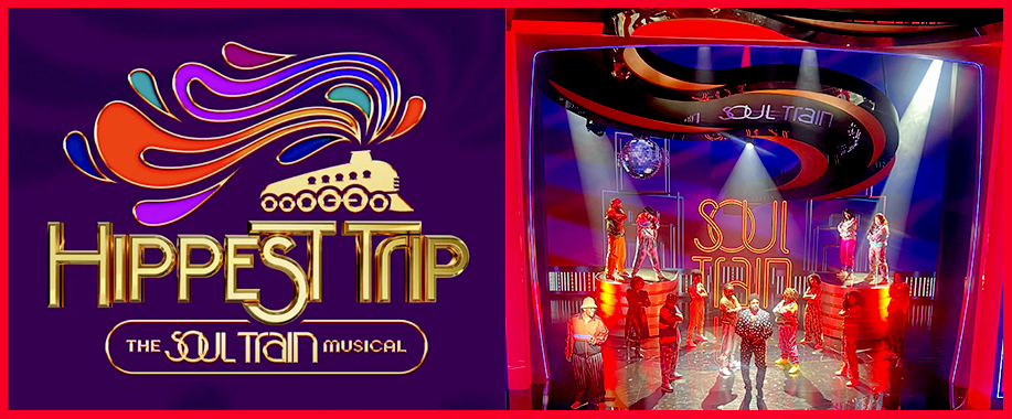 Logo for the Hippest Trip -The sould Train Musical and a picture of the show in San Francisco